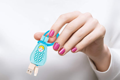 Cablu USB–Lightning Dodo & Cath, Anti‑Încâlcire, 38.5 cm, MFI Certified – Design Russian Doll