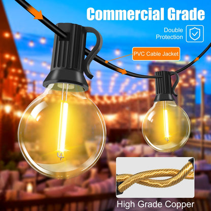 ✨ Ghirlandă Luminoasă LED Exterior 15 m – 17+2 Becuri, IP44, Rezistentă la Intemperii