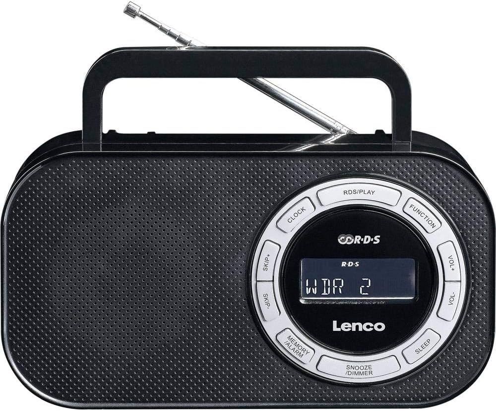 Radio Portabil LENCO PR2700 – FM, USB, RDS, Alarmă &amp; Sleep Timer – Negru/Argintiu
