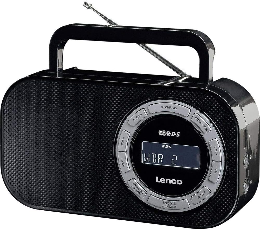 Radio Portabil LENCO PR2700 – FM, USB, RDS, Alarmă &amp; Sleep Timer – Negru/Argintiu