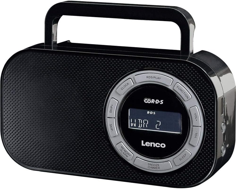 Radio Portabil LENCO PR2700 – FM, USB, RDS, Alarmă &amp; Sleep Timer – Negru/Argintiu