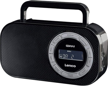 Radio Portabil LENCO PR2700 – FM, USB, RDS, Alarmă &amp; Sleep Timer – Negru/Argintiu