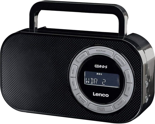 Radio Portabil LENCO PR2700 – FM, USB, RDS, Alarmă &amp; Sleep Timer – Negru/Argintiu