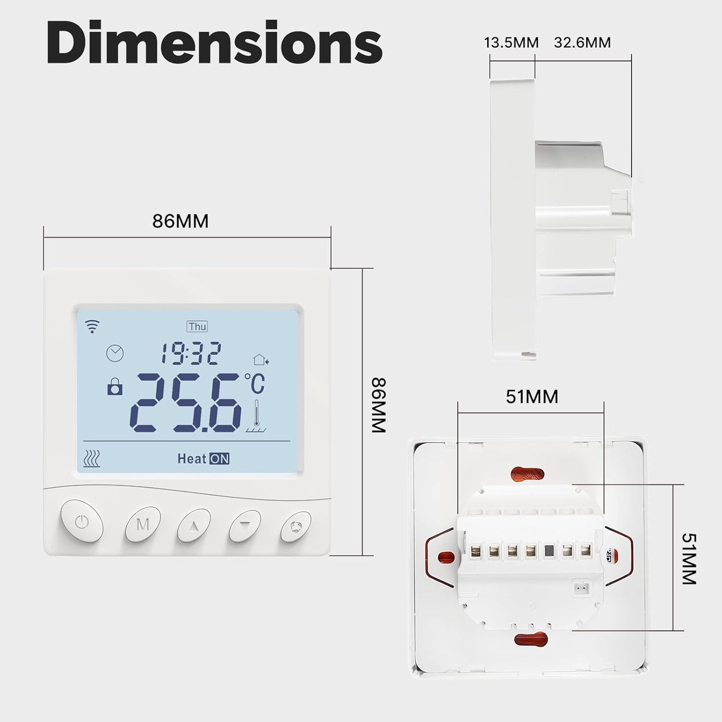🌡️ Termostat Smart WiFi MOES pentru Centrale pe Apă/Gaz – Control Inteligent, Programare 7 Zile, Compatibil Alexa & Google Home