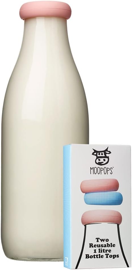 Capace din silicon pentru sticle de 1 litru – Set 2 bucăți, Pastel – Moopops