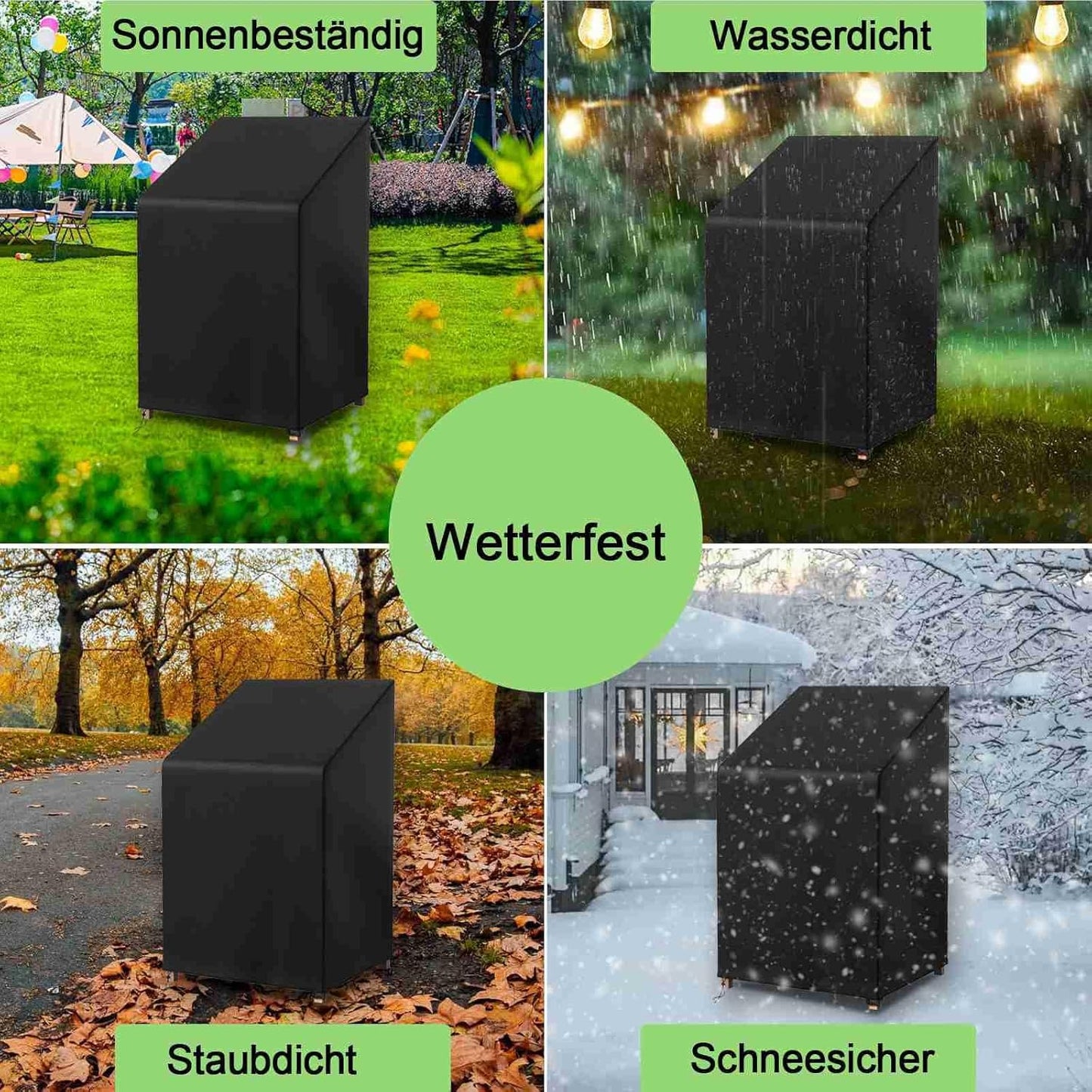 Husă Protecție Scaune Grădină – Newbob, 420D Oxford, Impermeabilă & Rezistentă UV (65 × 75 × 85/120 cm)