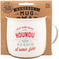Cană personalizată MUG NOMADE – Model „Nounou”, 400 ml, melamină alimentară, culori pastel