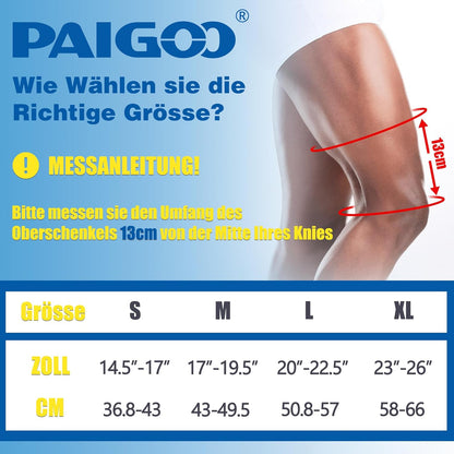 Orteza pentru Genunchi PAIGOO – Cu Balamale Laterale, Curele Paralele, Gel 360°, Deschidere Patelară, Suport pentru MCL, ACL, Artrită și Leziuni de Ligamente