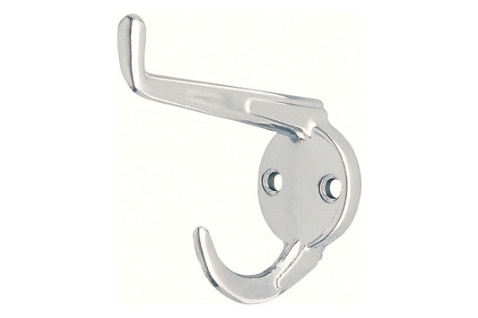 Cârlig pentru haine SIRO 748/ZN1 – Model Epsilon, 72 × 32 mm, zinc turnat, finisaj crom lucios