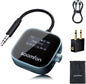 Adaptor Bluetooth 5.3 SOOMFON – Transmițător & Receptor 2‑în‑1, cu Ecran LCD și Conectare Duală (Pentru Avion, TV, Căști, Boxe)