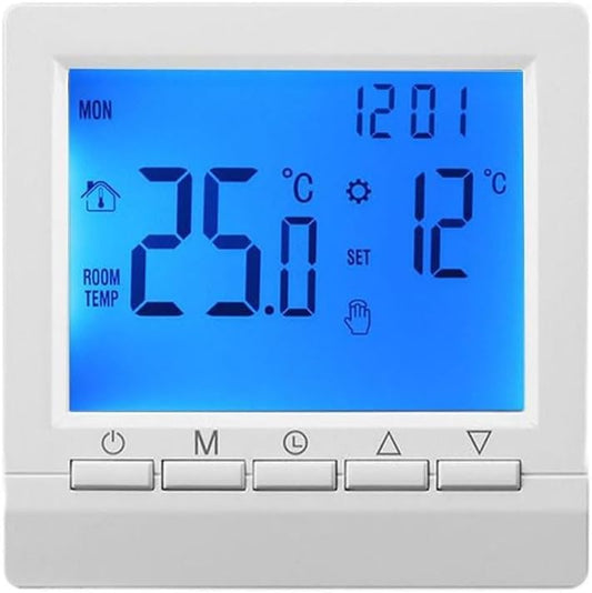 Termostat digital programabil SPORTARC – pentru centrală pe gaz, alimentare pe baterii, afișaj LCD, montaj pe perete