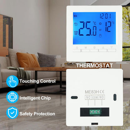 Termostat digital programabil SPORTARC – pentru centrală pe gaz, alimentare pe baterii, afișaj LCD, montaj pe perete