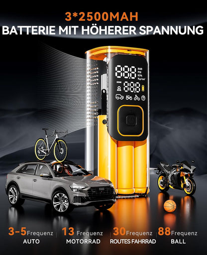 Compresor Electric Portabil SUNPOW 160 PSI, 7500 mAh - Puternic, rapid și ideal pentru orice situație de urgență auto