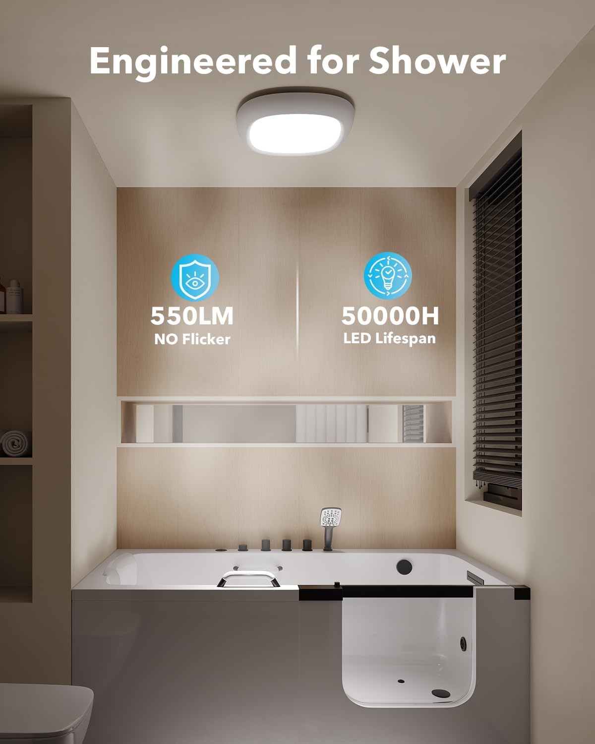 Plafonieră LED Reîncărcabilă – 12000mAh, Senzor Mișcare, 3 Culori, Telecomandă, Fără Cabluri