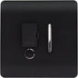 Trendi Switch Fused Spur 13A, Placă Screwless, Negru Mat