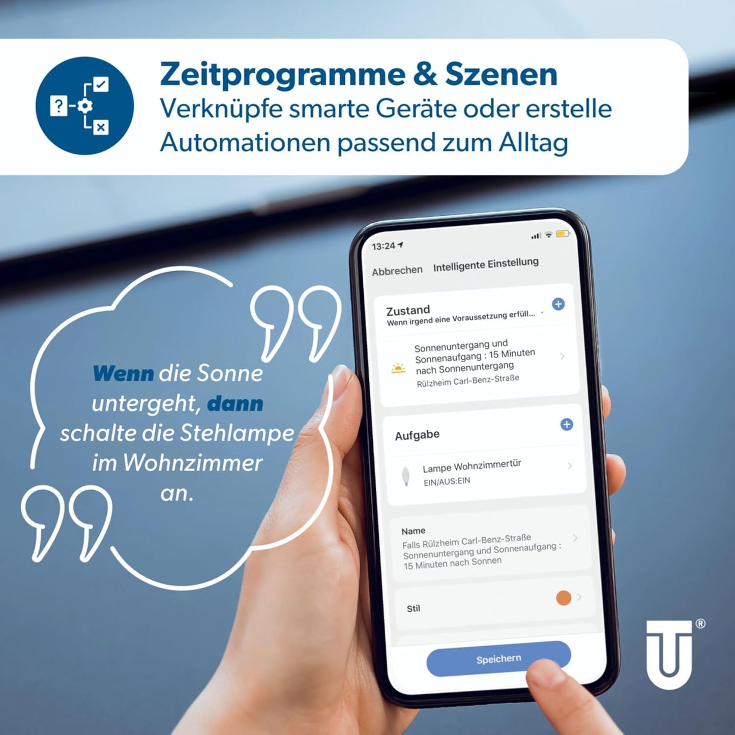 Bec Inteligent UNITEC WiFi LED E27, RGB+CCT, 10W, Dimmabil, Control prin App & Voice