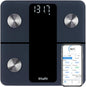 Cântar Inteligent Vitafit Smart Scale – 13 Analize Corporale, Bluetooth, Acuratețe 0,1 lb / 0,05 kg, 182 kg, LED – Negru