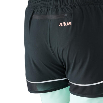 Pantaloni scurți sport ALTUS LEN WOMAN – Cu plasă interioară, ușori, elastici, ideali pentru alergare & trail